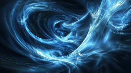 Obraz premium Abstract Blue Swirling Design.