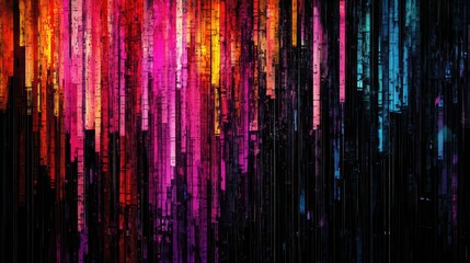 Abstract Colorful Vertical Lines.
