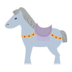 かわいい馬キャラクターのイラスト