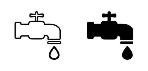 vector tap icon. water tap icon. water faucet icon. faucet tap symbol png and vector illustration on transparent background