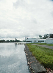 Fototapeta premium Public playground at Lake Rotoroa in Hamilton, New Zealand.