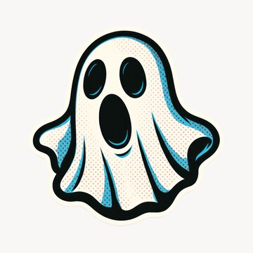 Naklejki Cartoon ghost illustration spooky