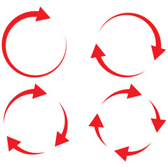 Refresh vector icon set black filled and outlined style. refresh, restart or reload vector symbol.