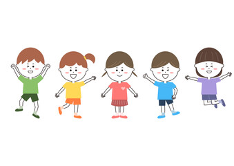 笑顔の子供たちのイラスト