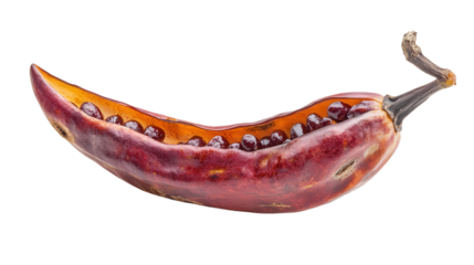Amazonian Bixa orellana fruit pod Transparent background, PNG