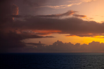 Sunset over the sea in Callibian