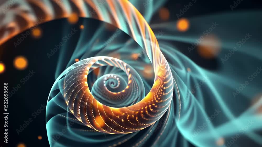 Poster fractal patterns expanding into infinity with vibrant colors and intricate designs create a mesmeriz