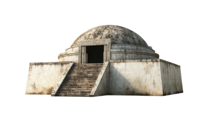 Ancient Mayan observatory at Uxmal Transparent background, PNG