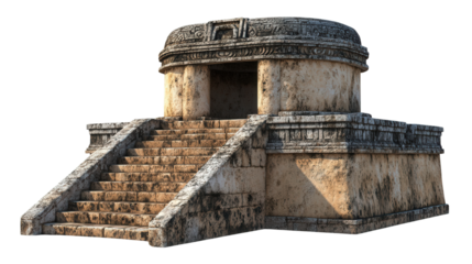 Ancient Mayan observatory at Uxmal Transparent background, PNG