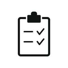 Flat Clipboard Icon – Ideal for Tasks, Notes, Medical, or Office Productivity