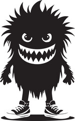 Halloween Monster silhouette animals monster standing vector 