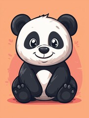 Cute panda cartoon