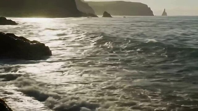 waves on the beach