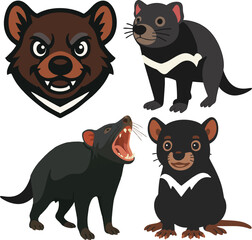 Tasmanian devil logo vector.eps