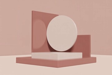 3D background product display podium scene with geometric platform, stand to show cosmetic products, isolated on a transparent background. PNG, cutout, or clipping path.