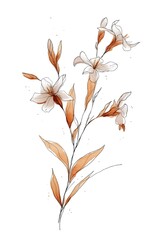 Intricate Hand-Drawn Flower Bouquet for Coloring Pages-Detailed Botanical Line Art – Vintage Floral Sketch-Vintage Flower Illustration – Outline Style for Coloring