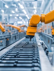 Automated Robotic Arms in a Modern Manufacturing Facility