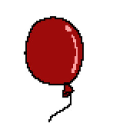 Red pixel balloon 