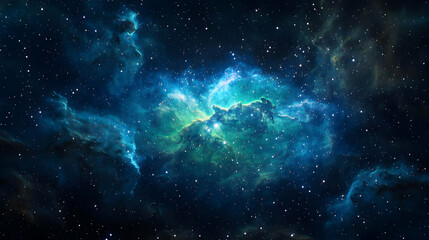 Fototapeta premium Colorful Nebula In Dark Space