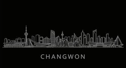 Fototapeta premium Changwon City Skyline.