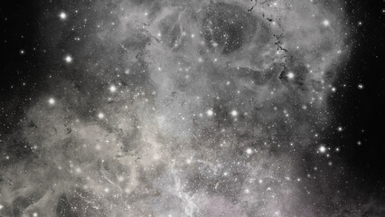 Galaxy Background with Stars and Nebula in Deep Space