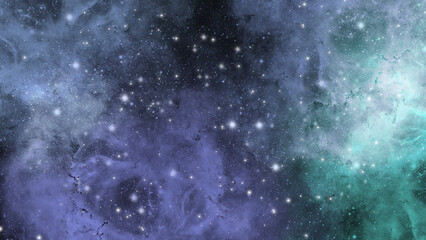 Galaxy Background with Stars and Nebula in Deep Space