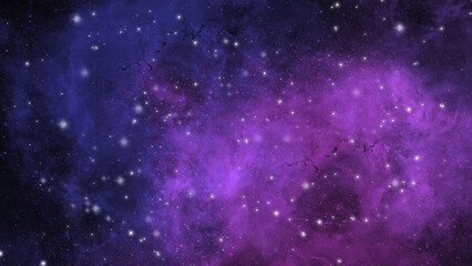 Galaxy Background with Stars and Nebula in Deep Space