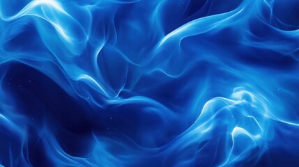 Obraz premium Dynamic Blue Abstract Smoke Waves