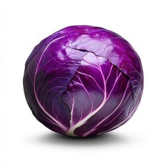 Fresh Purple Cabbage with Vibrant Colorful Leaves and Crisp Texture