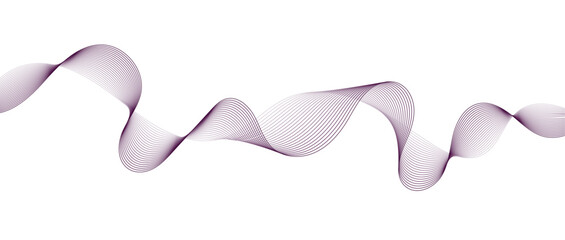 Abstract wave lines in color gradient on minimalist background. Futuristic and dynamic look, perfect for tech, digital, and modern design projects.