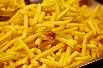 French fries for sale in night market
