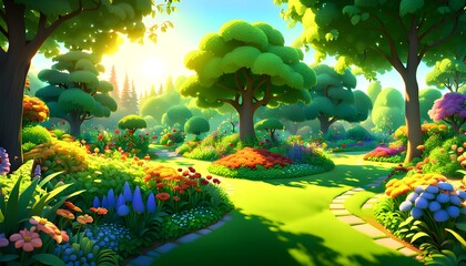 cartoonized garden
