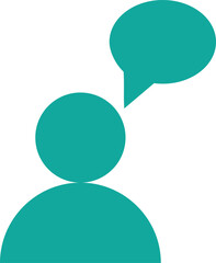 vector illustration of a Man with a speech bubble near his head