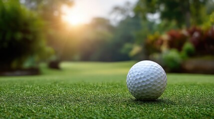 Obraz premium Golf ball on putting green