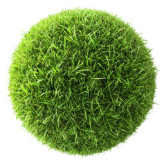 Lush Green Grass Sphere Texture for Natural Landscapes and Designs
