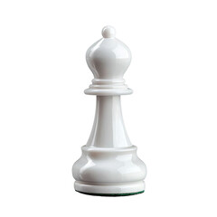 Elegant White Pawn Chess Piece on Black Background for Strategy Themes