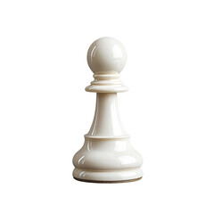 Elegant White Chess Pawn on a Simple Black Background