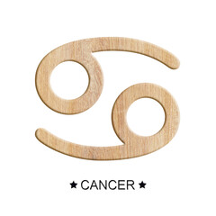 The 1 of 12 zodiac symbols have brown wood texture.
