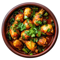 Spicy Chicken Drumsticks in Flavorful Sauce with Fresh Herbs