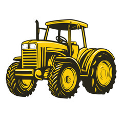 tractor isolated on white