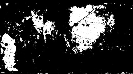 Chaotic Black Grunge Texture with Ink Splatter and Scratch Effects