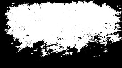 Chaotic Grunge Border Frame with Rough Textured Splatter and Blank Center