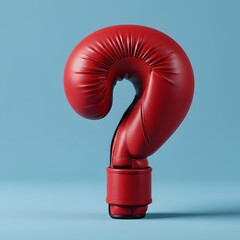 Unanswered Questions A Conceptual Image of a Boxing Glove Formed as a Question Mark