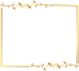 frame with leaves gold border Golden Border Warm Color Frame	
