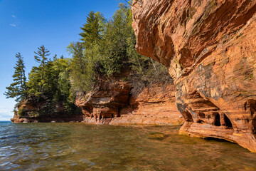 Close-Up View of Meyers Beach Sea Caves