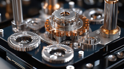 Intricate gear system highlighting the precision of modern engineering