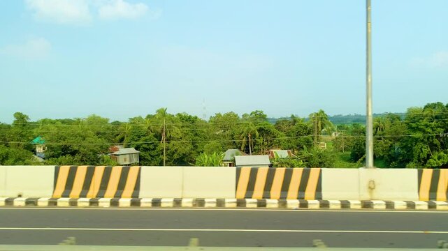 Barisal Mawa road driving POV Bangladesh national highway traffic countryside