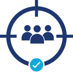 Vector illustration showing a precise target audience