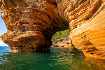 Close-Up View of Meyers Beach Sea Caves