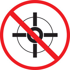 Symbol that prohibits targeting an item or creature